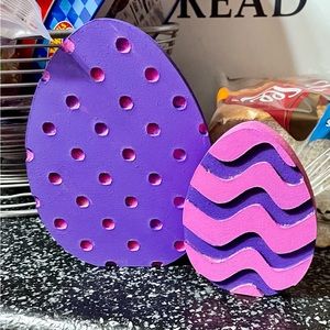 Wooden Easter Eggs Set